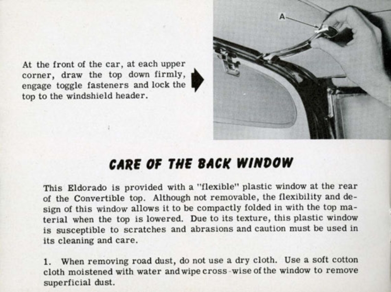 1953 Cadillac Eldorado Folding-Top Manual Page 8